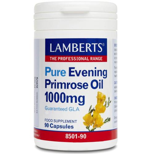 Lamberts Pure Evening Primrose Oil 1000mg Συμπλήρωμα Διατροφής Έλαιου Νυχτολούλουδου για Σωστή Λειτουργία του Οργανισμού 90caps